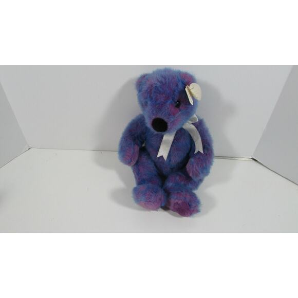 TY Classic PURPLEBEARY Beanie Baby plush 14" 1999 - Picture 1 of 7
